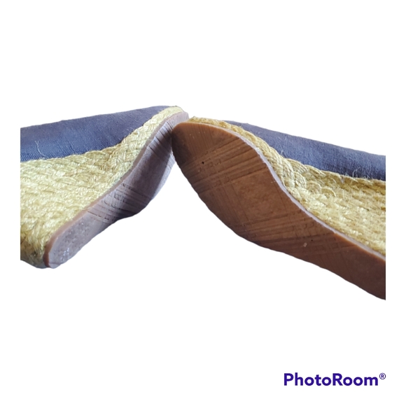 CINDERELLA OF BOSTON Petite Women’s Blue Denim Wedges Shoes - Size 3.5 M - Picture 4 of 6